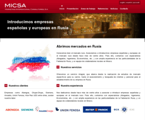 micsa.eu: MICSA - Introducimos empresas españolas y europeas en el mercado ruso
