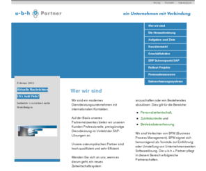 u-b-h.com: u-b-h   Partner/Solutic GmbH Unternehmensberatung, ERP/SAP, ein Unternehmen mit Verbindung
Unternehmensberatung