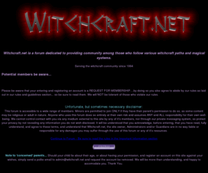 witchcraft.net: Witchcraft.Net
Witchcraft related networking and information