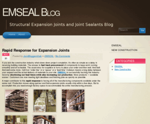 expansionjointblog.com: Expansion Joints by EMSEAL
Blog about EMSEAl Expansion Joints and Sealants