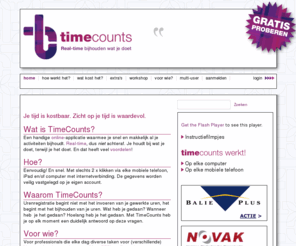 timecounts.com: TimeCounts eenvoudige urenregistratie
Homepagina TimeCounts