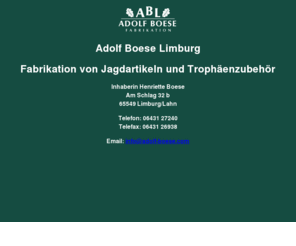 adolf-boese.com: Adolf Boese Fabrikation
