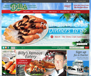 billyscrab.com: Home - Best stone crab claws in Miami! | Billy's Seafood Restaurant & Fish Market
Billy’s Miami Seafood Restaurant offers the best stone crab claws in Miami. And don't forget about our fish market: fresh seafood in Miami, Florida!