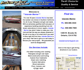 islander-marine.com: Islander Marine
Islander Marine is your one stop fiberglass and gel coat repair shop in Southern California. Specializing in gel coat repair, fiberglass repair, custom detailing, stringer and floor restoration, capping, re-gel coating, custom fabrication, and more!