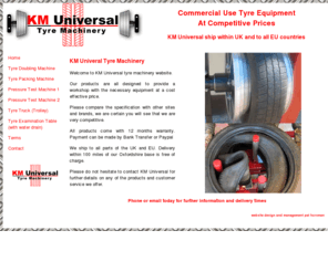 kmuniversal.com: KM Universal Tyre Machinery | Tyre Business Equipment
Distributors of Tyre Servicing Machines and Equipment 