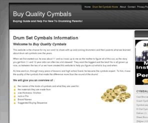 mycymbalstore.net: Buy Quality Cymbals
Helpful Guide for Parents and New Drummers