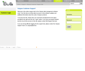 bull-calypso.com: Bull: Support & Training: Calypso Customer Support
Bull