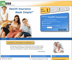 nyssahealth.com: Health Insurance, Medical Insurance, Free Online Insurance Quotes, Affordable Individual, Group, Family Plans
Compare health insurance quotes and medical insurance plans from industry-leading carriers; HealthInsurance.com provides free quotes for individual, group, and family plans.