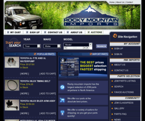 toyotalandcruiserpradojdmparts.com: RMI / JDM parts .net - Canada's #1 source for JDM parts - The lowest prices and BIGGEST selection!
JDM parts .net / Rocky Mountain Imports - The leader in JDM parts selection and pricing in Canada. Our database of over 3000+ parts guarantees we have parts for your Hilux Surf, Delica, Skyline or whatever JDM vehicle you own!