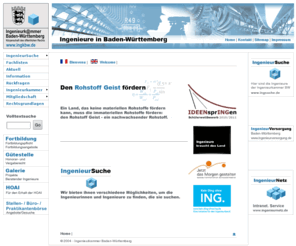 ing-bw.net: Ingenieurkammer Baden-Württemberg - Vertretung Beratender Ingenieure
Ingenieurkammer Baden-Württemberg als berufsständische Vertretung der Beratenden Ingenieure liefert hier kompetente Infos zum Ingenieurwesen