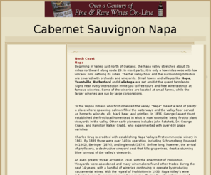 cabernetsauvignonnapa.com: Cabernet Sauvignon Napa
Cabernet wine, Napa Wine, Napa Valley Wine, Cabernet Sauvignon, The California Wine Country.
