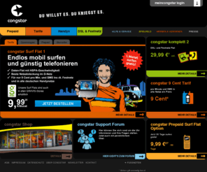 congstar-service.net: congstar - Mobilfunk I Telefonieren für 9 Cent I Flatrates I DSL & Festnetz
congstar - Mobilfunk I Telefonieren für 9 Cent I Flatrates I DSL & Festnetz
