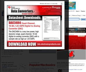 electronicproducts.com: Electronic Products Magazine â Component and Technology News
The Engineer's source of new products and technologies, reference designs, product teardowns, energy efficient technology, technology news and more.