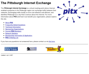 pittix.org: PitX -- The Pittsburgh Internet Exchange
