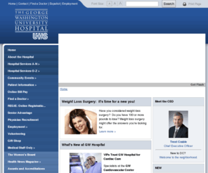 georgewashingtonhosp.com: Washington Hospital - DC Hospital - DC Medical - Washington DC Medical
Looking for a Washington DC Medical Center? The George Washington University Hospital has a century-long tradition of providing medical care in a comfortable and convenient environment. Learn more about the facilities, services and doctors at GWU Hospital.