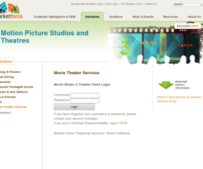certifiedreports.com: Market Force | Our Solutions for Movie Theaters & Studios
Use in-depth customer intelligence to understand and improve the in-theatre experience of your customers.