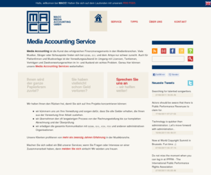 media-accounting.info: MACC media accounting
MACC bietet media accounting service für die Musikbranche