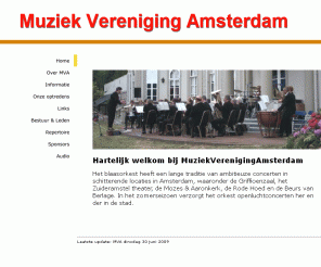 muziekverenigingamsterdam.nl: Muziek Vereniging Amsterdam - Home
Replace this description with your own. It is used to create meta information used by the search engines to index your web site.