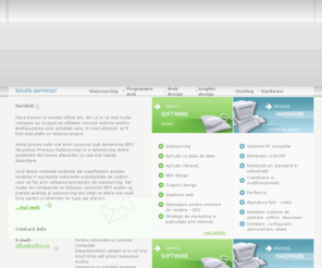 softrix.ro: SoftriX :: web design, site-uri web, aplicatii internet si intranet,e-commerce, hosting, outsourcing
Servicii profesionale de web design, aplicatii internet si intranet, hosting, e-commerce, consultanta in internet marketing, outsourcing. Solutii inedite, pentru orice buget. Calitate, promptitudine, profesionalism
