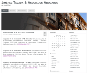 jimeneztejada.es: Jiménez Tejada & Asociados Abogados. Derecho Mercantil, Derecho Concursal, Derecho Civil, Derecho Fischal, Derecho Laboral, Derecho Contencioso, Derecho Penal Económico.
Despacho de Abogados Malaga. Derecho Mercantil, Derecho Concursal, Derecho Civil, Derecho Fischal, Derecho Laboral, Derecho Contencioso, Derecho Penal Económico.