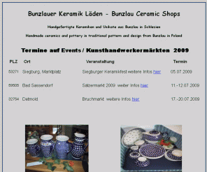 keramik-bunzlauer.de: Bunzlauer Keramik Laden - Bunzlau Ceramic Shop
