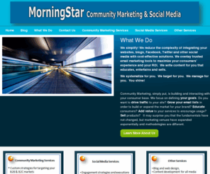 morningstarway.com: MorningStar
Community Marketing & Social Media