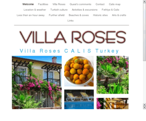 villarosescalis.com: Villa Roses, Calis, Fethiye, Turkey
Villa Roses, a contemporary, fully air-conditioned villa with private pool in convenient location in Calis, Fethiye. 15 mins walk from beach and shops. Sleeps 6-8 comfortably, 3 bathrooms, 1 en-suite.