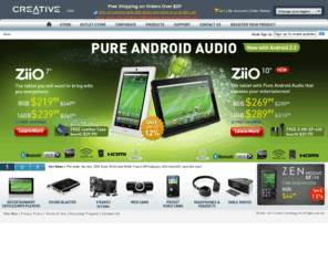 creative.com: Creative Labs : Home Page - The leader in Digital Entertainment for your PC and the Internet
Creative is the worldwide leader in digital entertainment products for the personal computer and the Internet. Famous for its Sound Blaster and for launching the multimedia revolution, Creative is now driving digital entertainment on the PC platform with products like the award-winning Zen and MuVo Personal Audio Players.