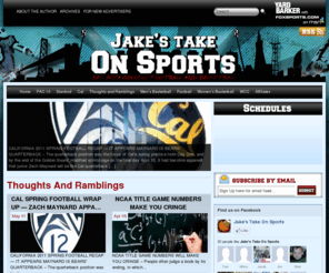 jakestakeonsports.com: Jake's Take On Sports
Sports Journalist Jake Curtis' unique perspective on Bay Area college football and basketball and some rants on national and Pac-10 basketball and football.