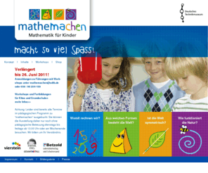 mathemachen.de: mathemachen
Mathematik zum Anfassen in der Kinderinsel der mathema-Ausstellung erleben.