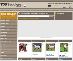 tdssaddlers.co.uk: TDS Saddlers - british saddles, english saddlery, uk saddlers, riding saddles, saddle, riding equipment, horse rugs, horse saddles, riding breeches, jodhpurs, equestrian clothing
british saddles, uk riding saddles and english saddlery. Also horse rugs, horse saddles, riding breeches, jodhpurs and equestrian clothing