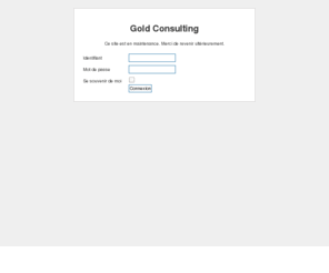 goldconsulting.biz: Acceuil
Joomla! - le portail dynamique et système de gestion de contenu