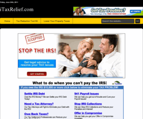 itaxrelief.com: Tax Relief - IRS Tax Help - IRS Tax Relief
Get Tax Relief Quick! Get IRS Tax Help Today!  Visit iTaxRelief.com today to find help for your unpaid taxes. Get the Tax Relief that you Need!