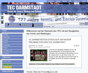 tec-darmstadt.net: Willkommen auf der Startseite des TEC mit den Neuigkeiten aus Verein und Abteilungen
Internet - Präsenz des TEC Darmstadt, Verein für Hockey, Tennis und Schach