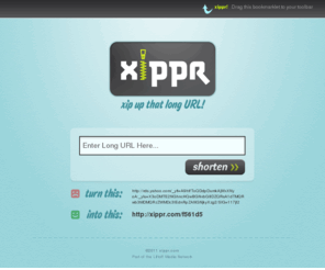 xippr.com: xippr URL shortener
Xippr is a URL shortening service offered to everyone for free. It shortens long URLs so that you can use them easily in emails and sites like twitter!