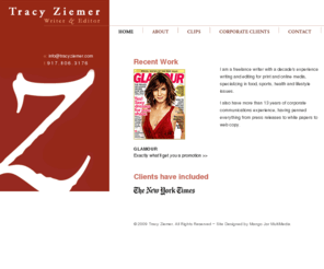 tracyziemer.com: Tracy Ziemer Writer & Editor
FW4 DW4 HTML