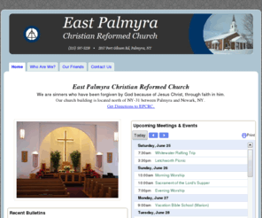 epcrc.com: East Palmyra CRC
East Palmyra CRC is a Reformed church in Wayne County, NY. We worship on Sundays at 10AM and 7PM.