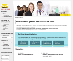 asi-edu.com: ASInstitute : Premier site de formation à distance des étudiants, soignants et gestionnaires des services de santé (hopital, clinique, établissements de soin)
ASInstitute est le premier site de formation à distance via internet (e-learning) exclusivement dédié à la formation en gestion des services de santé. ASInstitute offre aux étudiants, aux soignants et aux gestionnaires des services de santé les moyens de maitriser les meilleures pratiques de gestion.