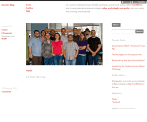 haroldhing.com: Harold's Blog
I'm a curious individual living in Seattle, working for an awesome startup called TeachStreet, who is passionate about new technologies, online marketing for non-profits, start-ups, eating food,...