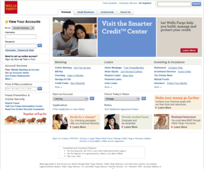 wellfargocom.com: Wells Fargo Home Page
Start here to bank and pay bills online. Wells Fargo provides personal banking, investing services, small business, and commercial banking.