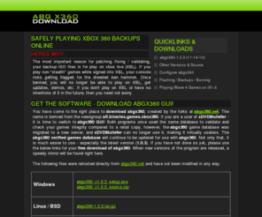 abgx360download.com: abgx360 v1.0.3 download and configure correctly here, free! Validate and fix your Xbox 360 backups tutorials! Wave 4 info now available!  Play safely on Xbox Live!
Download abgx360 download and configure correctly settings here, free!  Validate and fix your Xbox 360 backups for Xbox live tutorial!