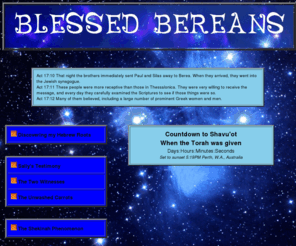 blessedbereans.org: Blessed Bereans
We are believers in Yeshua HaMoshiach