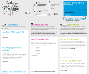 recfm.com: Radio En Construction
Radio En Construction (R.E.C.) sur 90.7MHz FM à Strasbourg (14h-02h) et 24h/24 sur Internet.