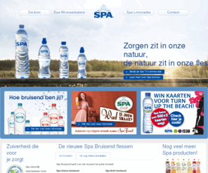 spawatercoach.com: Spa - Welkom
Spa natuurlijk mineraalwater komt rechtstreeks uit de bron, in het hart van de Belgische Ardennen.