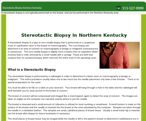 stereotacticbiopsynorthernkentucky.com: Having a Stereotactic Biopsy In Northern Kentucky
A stereotactic biopsy is one typically performed on the breast, and can be performed in the Northern Kentucky area.