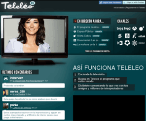 teleleo.es: Teleleo
Comenta la televisión en directo y comparte tus comentarios en las redes sociales