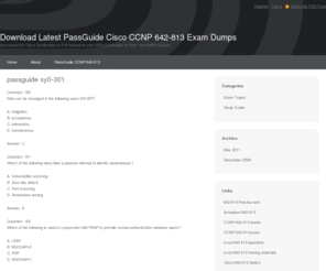 642-813.com: Download Cisco CCNP 642-813 Practice Test,Study Guide,Training Materail,Free Braindumps,Actual Questions
igh quality Cisco CCNP 642-813 Certification exmas training materials are provided here at PassGuide.com