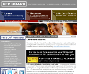 cfp-board.org: Certified Financial Planner Board of Standards Inc.
Certified Financial Planner Board of Standards, fostering professional standards in personal financial planning.