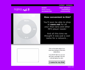nano.net: NANO.NET
NANO.NET, nano, iPhone nano, iPod nano, mp3 players, personal mp3 players, iPod, iPhone