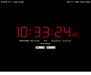 speakingalarmclock.com: Online Alarm Clock
Online Alarm Clock - Free internet alarm clock displaying your computer time.